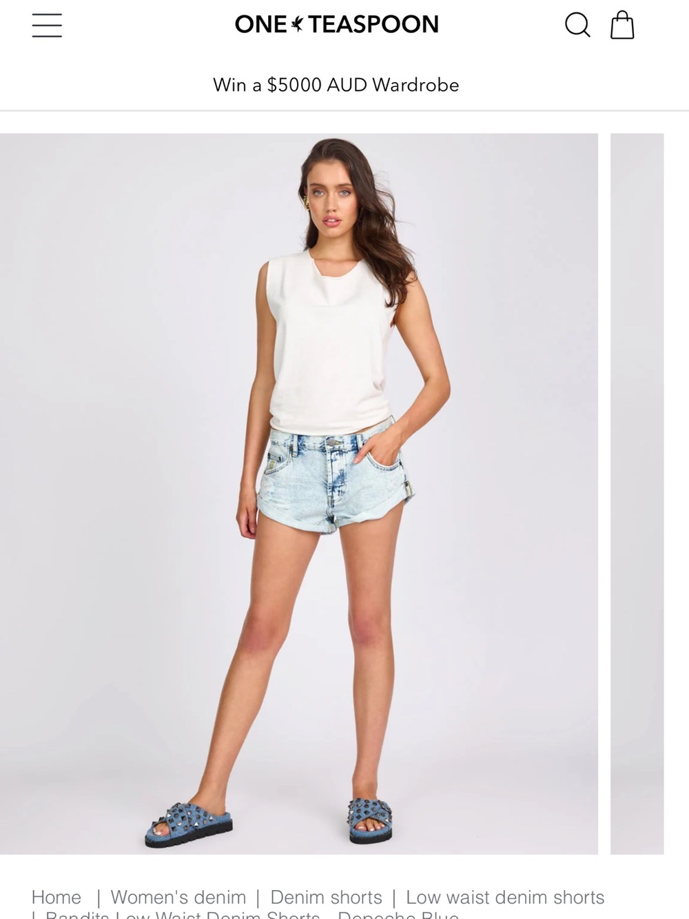 One teaspoon Bandits Low Waist Denim Shorts 31